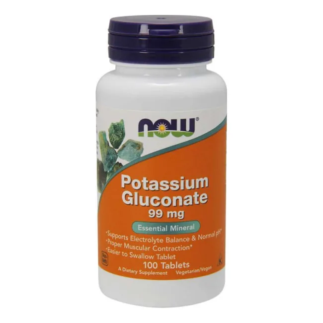 NOW Potassium Gluconate 99 мг - 100 таб