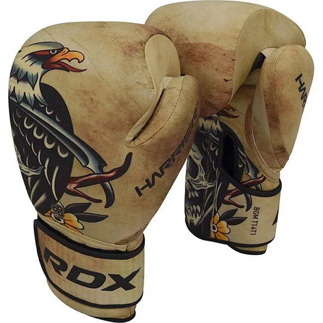 Перчатки для бокса RDX T14 HARRIER Brown Tattoo