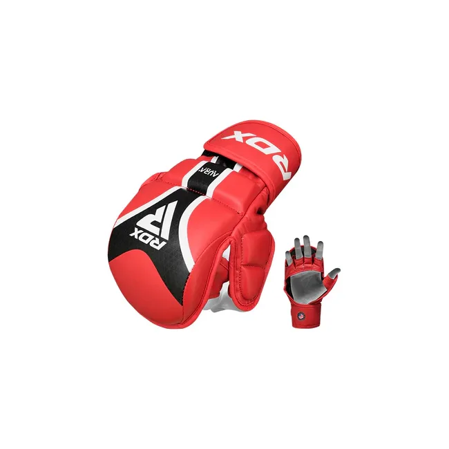 Перчатки для ММА RDX Grappling Shooter Aura Plus T-17 RedBlack