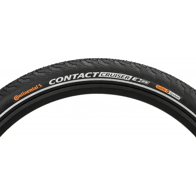 Покрышка на велосипед CONTINENTAL Contact Cruiser, 28 x 2.00, черная, не складная, светоотражающая