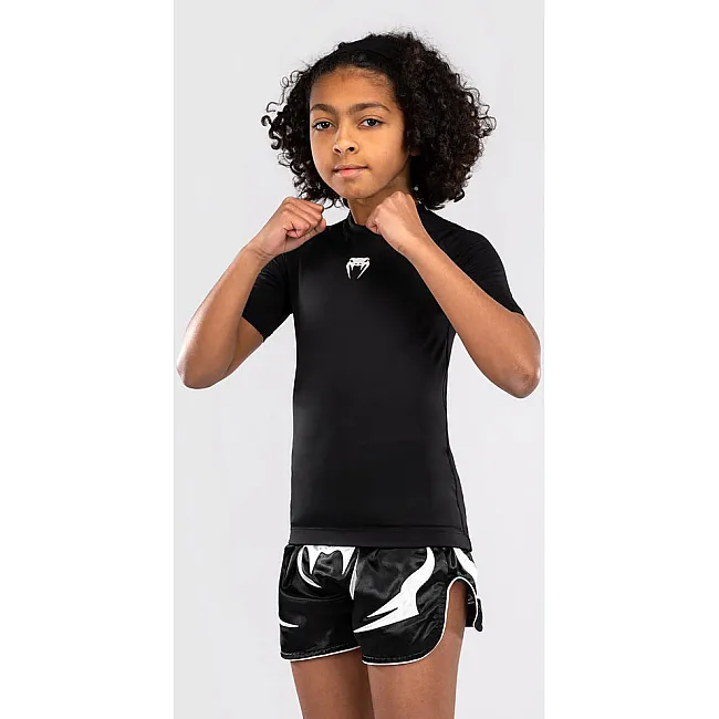 Рашгард для детей VENUM Contender Short Sleeves - Black