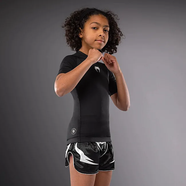 Рашгард для детей VENUM Contender Short Sleeves - Black