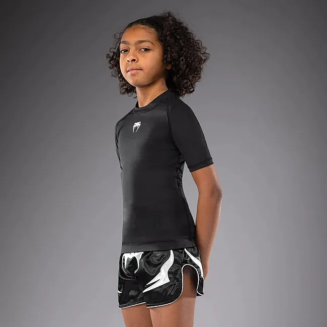 Рашгард для детей VENUM Contender Short Sleeves - Black