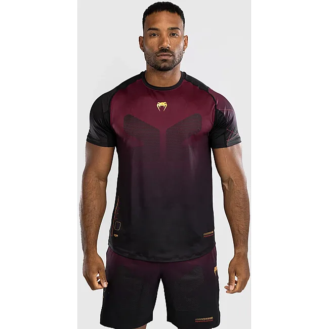 Тренувальна футболка VENUM Tactical XT Dry tech - Black/Burgundy/Gold