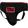 Защита паха Title Leather Solar Groin Protector Black Red