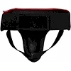 Защита паха Title Leather Solar Groin Protector Black Red
