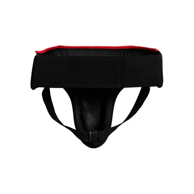 Защита паха Title Leather Solar Groin Protector Black Red
