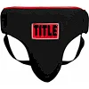 Защита паха Title Leather Solar Groin Protector Black Red