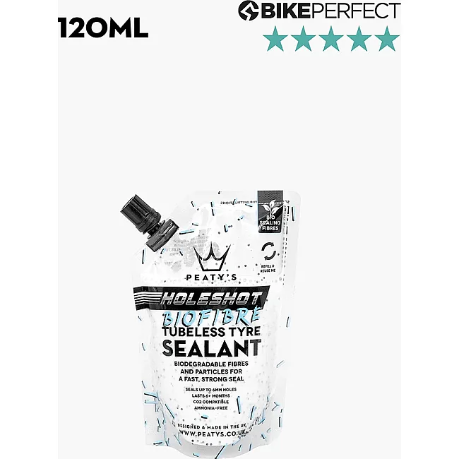 Герметик бескамерный Peaty's Holeshot BioFibre Tubeless Tyre Sealant, 120ml