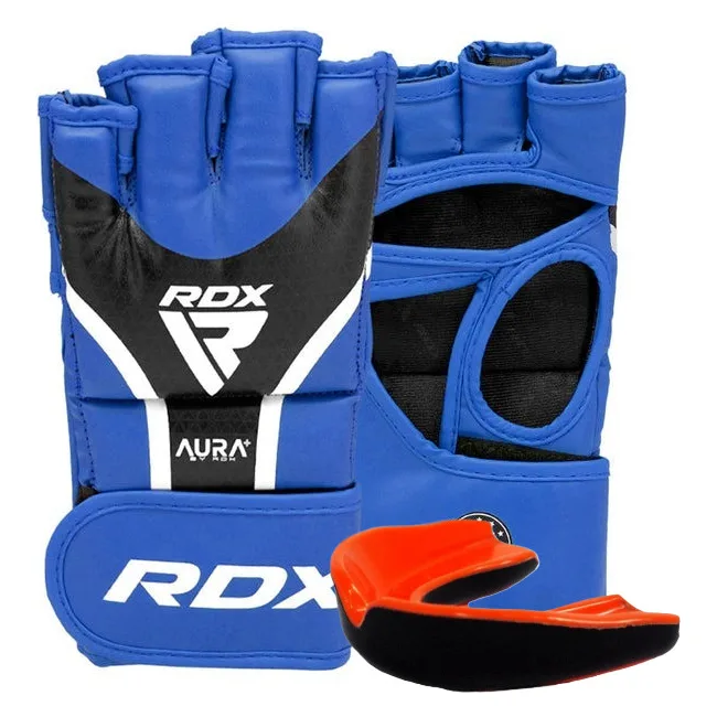 Рукавиці для ММА RDX AURA PLUS T-17 Blue/Black (капа у комплекті)