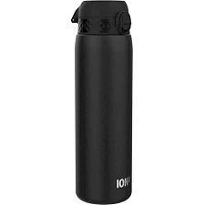Бутылка для воды металлическая ION8 1200 мл. Stainless Steel, Black