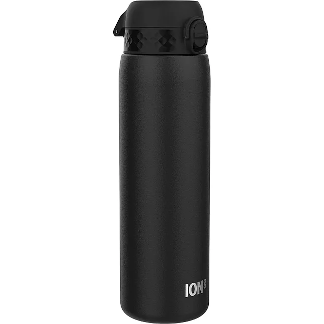 Бутылка для воды металлическая ION8 1200 мл. Stainless Steel, Black