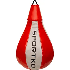 Боксерская груша каплевидная набивная SPORTKO GP-1 50x24см (Красный-белый)