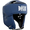 Боксерский шлем с защитой макушки искусственная кожа BOXER 2030-N (Синий)