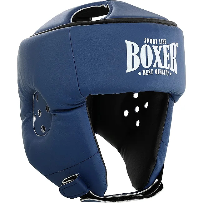 Боксерский шлем с защитой макушки
 искусственная кожа BOXER

 2030-N (Синий)