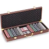 Распродажа! Набор для покера в кейсе из экокожи Poker game set SP-SPORT PK500L 500 фишек