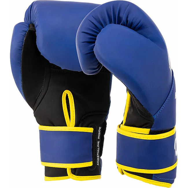 Перчатки для бокса PU HARD TOUCH BO-7375 (Синий-желтый)