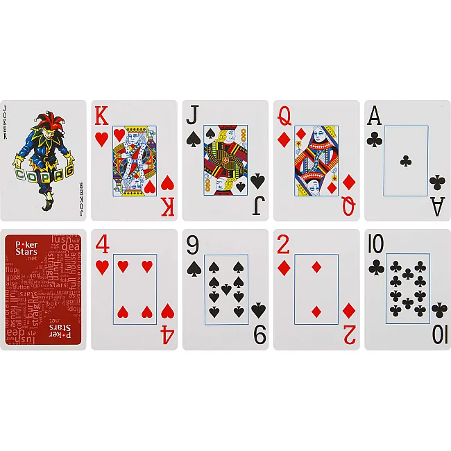 Игральные карты
 пластиковые SP-SPORT
 POKER Stars 8018 54 карты