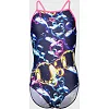 Купальник закрытый для девочек Arena SOAP BUBBLES SWIMSUIT LIGHT DR темно-синий