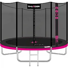 Батут THUNDER OUTSIDE PRO с наружной сеткой 6 футов 183 см черно-розовый