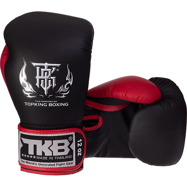 Перчатки для бокса кожаные TOP KING Reborn TKBGRB 8-16унций (Черный-синий)