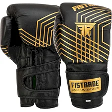 Перчатки для бокса PU FISTRAGE VL-5557 (Черный-золотой)