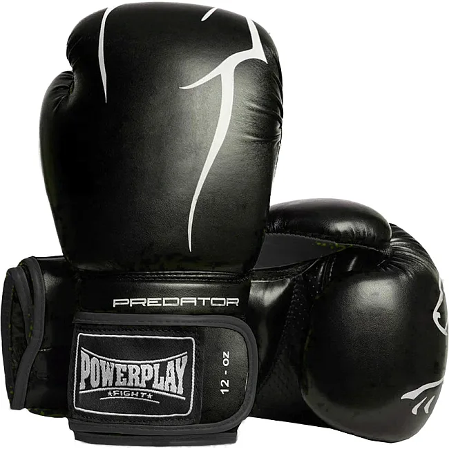 Боксерские перчатки PowerPlay 3018 Jaguar Черные