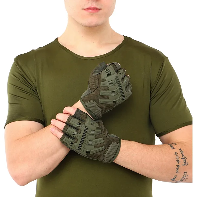 Тактические перчатки
 без пальцев
 SP-SPORT

 BC-8808 (Оливковый)