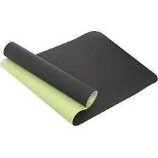 Коврик для йоги и фитнеса TPE двухслойный SP-PLANETA FI-3046 183x61x0,6см (Темно-зеленый-салатовый)