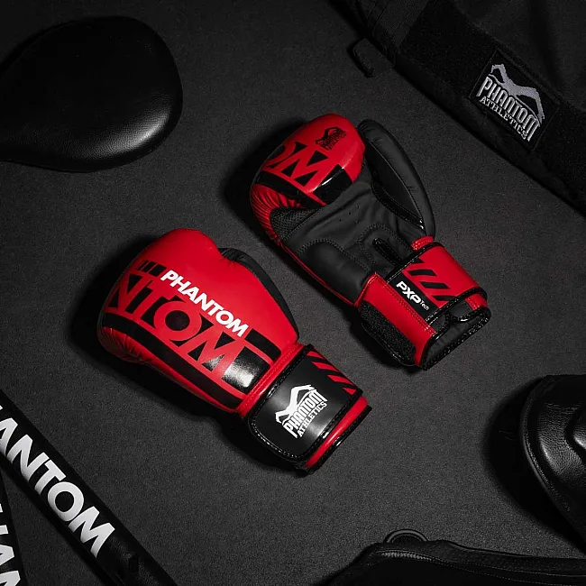 Боксерские перчатки Phantom APEX Red (Бинты 4м. в подарок)