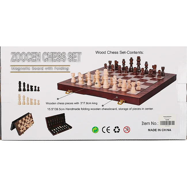 Шахматы
 деревянные ZOOCEN FL440
 39,5см x 39,5см x 2,75см