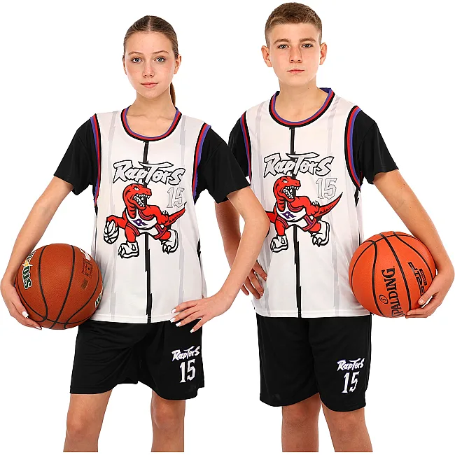 Детская баскетбольная форма
 NBA клуб Raptors 15 BA-6658 (Белый-черный)