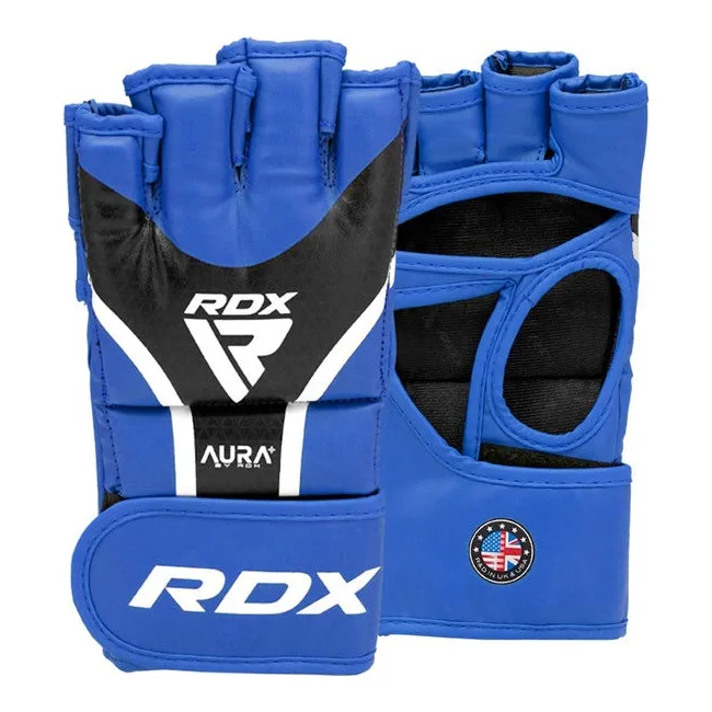 Рукавиці для ММА RDX AURA PLUS T-17 Blue/Black (капа у комплекті)