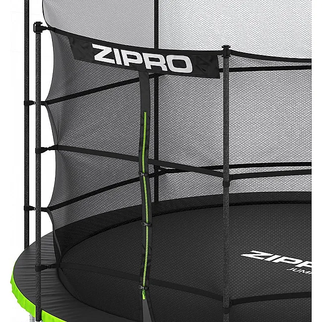 Батут Zipro Jump Pro с внутренней сеткой 10 футов 312 см черно-зеленый