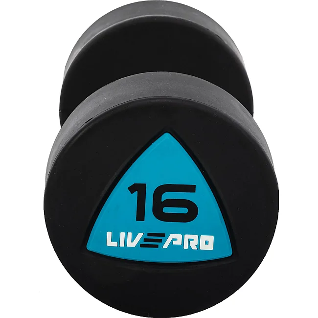 Гантели профессиональные
 с полиуретановым покрытием LiveUp LP8002-16 2шт по 16кг
