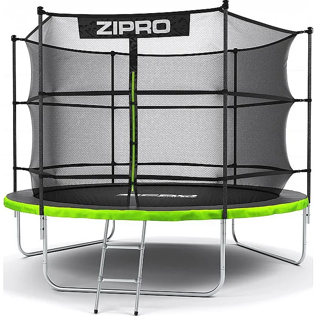 Батут Zipro Jump Pro с внутренней сеткой 10 футов 312 см черно-зеленый