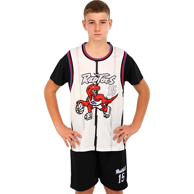 Детская баскетбольная форма
 NBA клуб Raptors 15 BA-6658 (Белый-черный)