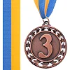 Медаль спортивная с лентой SP-SPORT STROKE C-4330 ø6,5см (Бронзовый)