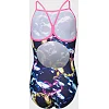 Купальник закрытый для девочек Arena SOAP BUBBLES SWIMSUIT LIGHT DR темно-синий