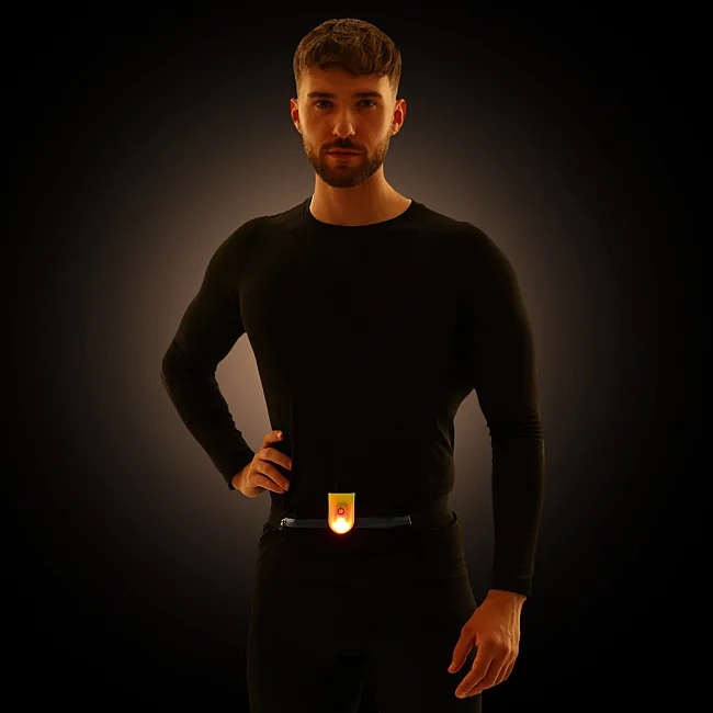 Клипса светящаяся светоотражающая LED на магните SEEYU RZTL-03
 4х12см (Оранжевый)