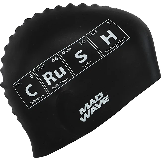 Шапочка для бассейна
 силиконовая для взрослых MADWAVE
 CRUSH M055318 (Черный)