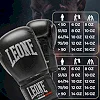 Боксерские перчатки Leone GN383 THUNDER Black (капу в комплекте)