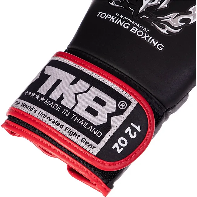 Перчатки для бокса кожаные TOP KING Reborn TKBGRB 8-16унций (Черный-синий)