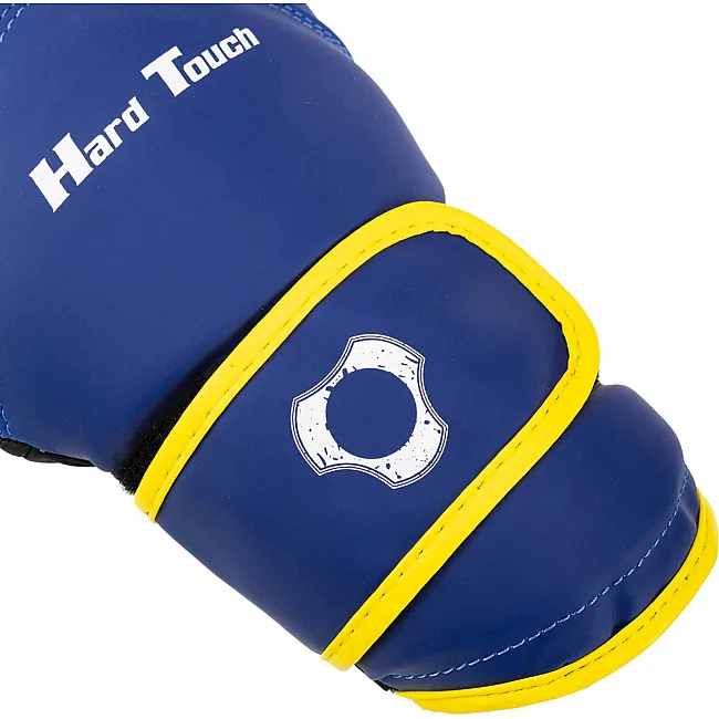 Перчатки для бокса PU HARD TOUCH BO-7375 (Синий-желтый)