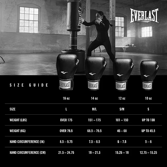 Боксерские перчатки Everlast PROSTYLE 2 BOXING GLOVE черный 16 унций