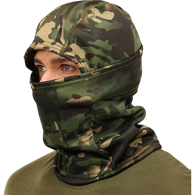 Балаклава зимова на флісі MILITARY RANGERS M-9262 (Камуфляж Woodland)