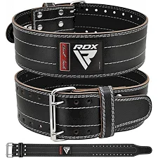 Атлетичний пояс RDX Leather Black/White L