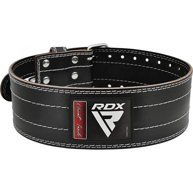 Атлетичний пояс RDX Leather Black/White L