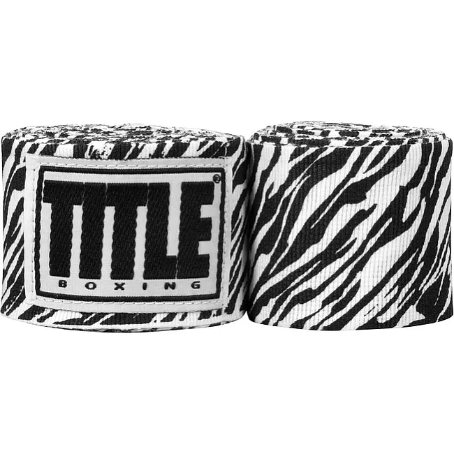 Бинты для бокса TITLE Boxing Print 450см Zebra