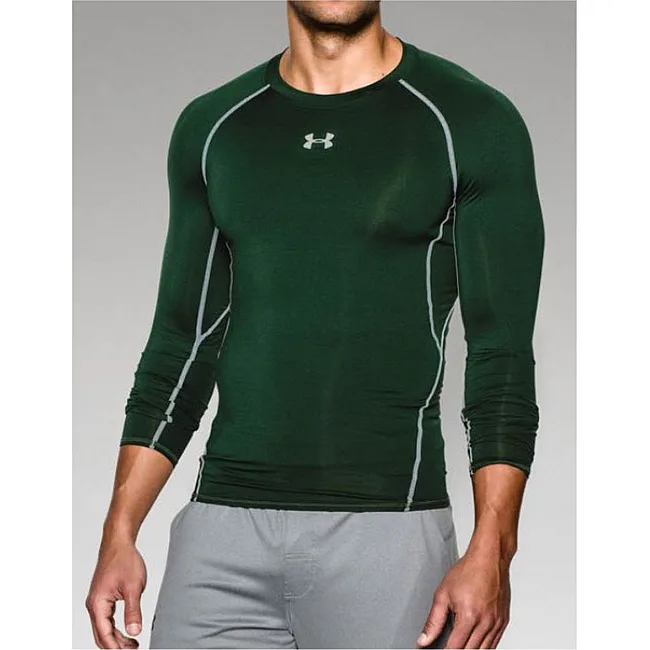 Компресійна футболка Under Armour HeatGear Compression Long Sleeve Stealth Forest Green